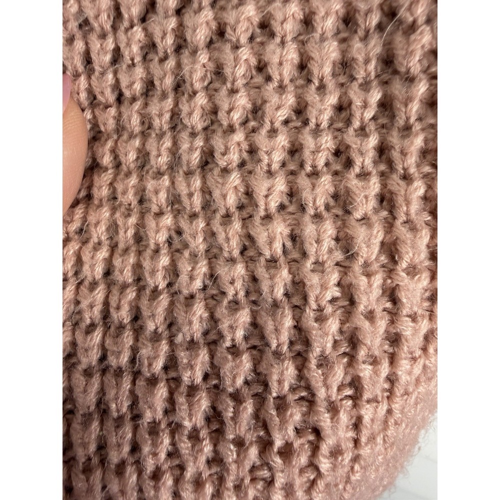 Aeropostale Chunky Knit V-Neck Slouchy Cropped Sweater Women's Size Medium - Picture 4 of 8